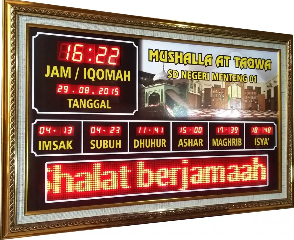Jam Digital Masjid & Jadwal Sholat